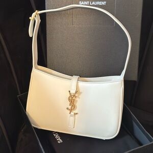 Saint Laurent White Leather Bag